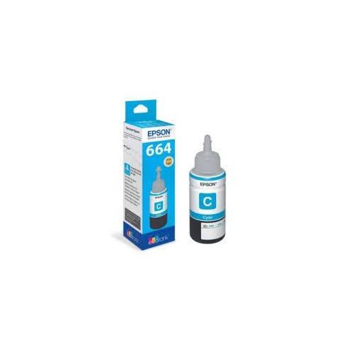 Encre 664 EcoTank Cyan, Bouteille d'encre d'origine, L300 L355 L555 ET-2500 ET-2550 ET-2600 ET-2650 ET-4500 ET-14000 ET-3600 ET-4550 ET-16500