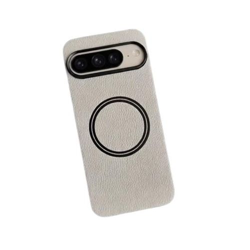 Coque Élegante pour Google Pixel 9 Pro XL / Design sophistiqué finition en similicuir avec Technologie Magsafe Intégrée (Gris)