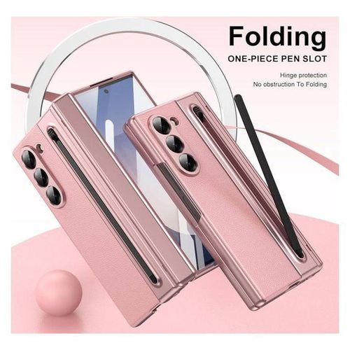 Etui a Rabat compatible Samsung Galaxy Z Fold 7 5G avec Stylet S intégrée - ROSE