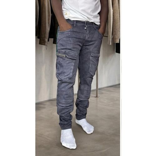 PANTALON CARGO GRIS FONCE DELAVE