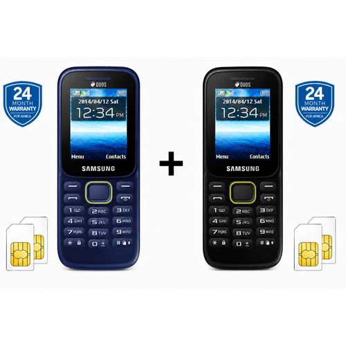 Pack téléphones Duo-SM-B310E - 2 Puces - Bleu / Noir