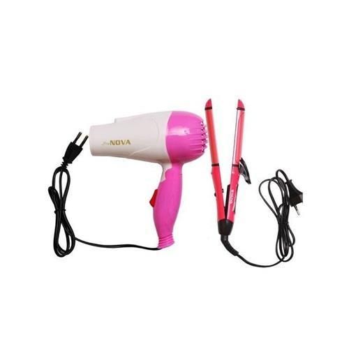 2-en-1 fer à lisser + sèche-cheveux gratuit
