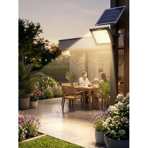Projecteur Solaire LED 300W GD-758 - Éclairage Extérieur Puissant Étanche IP67 Avec Télécommande & Télécommande Sans Fil - Technologie Allemande