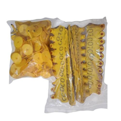 Lot De 100 Boucles D’Identification Mouton Et Cabri - Jaune