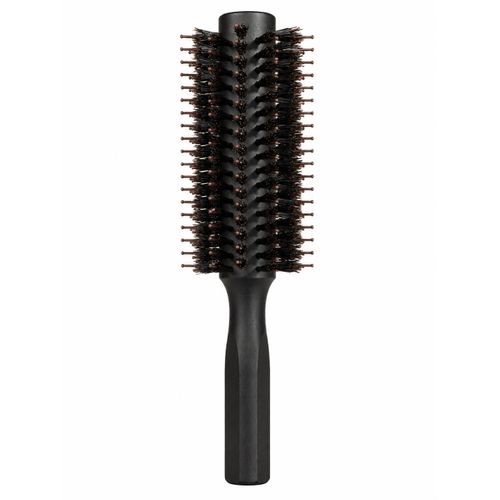 Brosse Ronde Professionnelle Brushing – Dents en Nylon & Poils de Sanglier – Anti-Frisottis – Noir