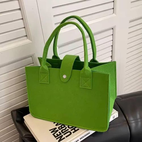 Mini Sac à Main Cabas en Feutre Chic & Élégant-Vert