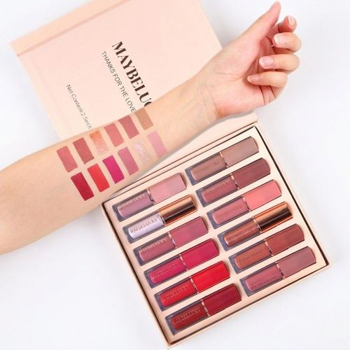 Lot 12 Rouge à Lèvres Liquide Mat & Brillant - Tenue 8H