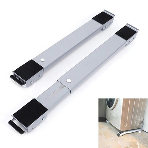 Support À Roulettes Extensible Et Réglable Pour Machine À Laver Et Réfrigérateur - Paire de Socles Mobiles Multifonctions