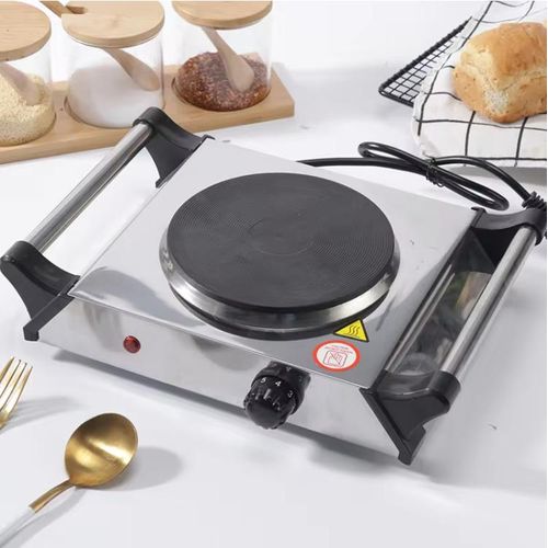 Plaque Chauffante Électrique Portable SML-5536) – 1500W Puissant Réchaud Simple Foyer en Fonte avec Poignées Isolantes & Thermostat 5 Vitesses pour Cuisine, Studio & Bureau