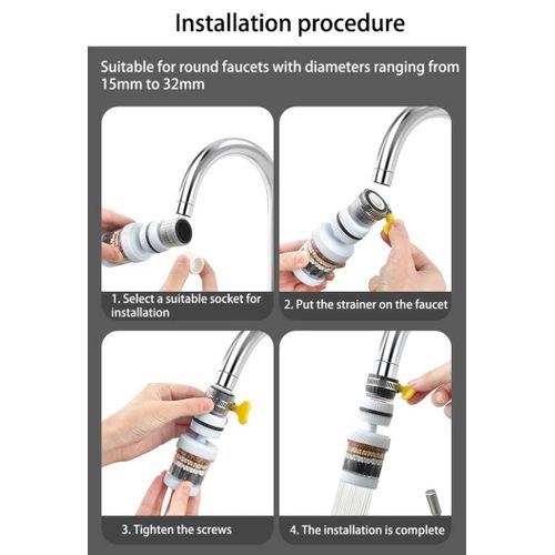 Filtre Purificateur d’Eau pour Robinet – Économiseur & Nettoyage de l’Eau