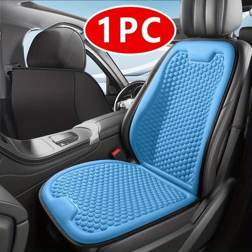 Housse de siège auto d'été - Respirante et confortable, design universel pour siège avant, facile à installer, dotée de sangles non élastiques - Bleu