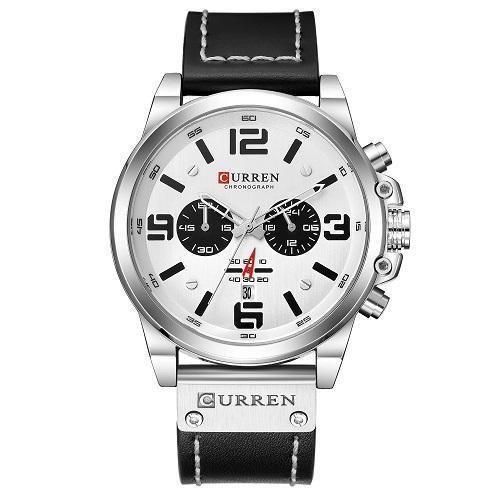 Curren Bracelet De Montre Pour Homme, Date, Affaires, Sous-cadran à Six Aiguilles -