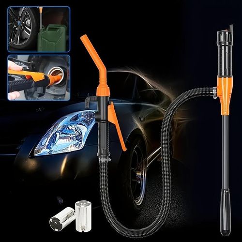 Pompe portable de transfert de carburant, pompe de transfert de liquides à piles avec buse de contrôle de débit (piles non incluses) - Pompe portable de transfert de liquides de 2,4 GPM