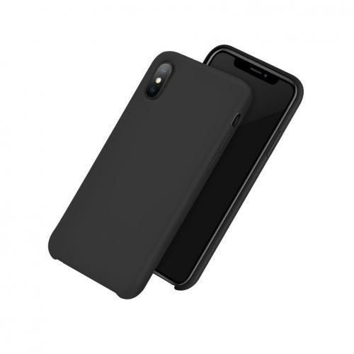 Coque En Silicone compatible IPhone X + 1 Antichoc 5D - Noir