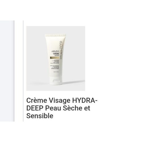 Creme visage hydra deep peau seche et sensible