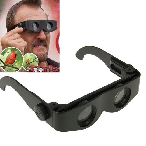 Zoomies 400% agrandissement bande-tête loupes lunettes télescope - noir