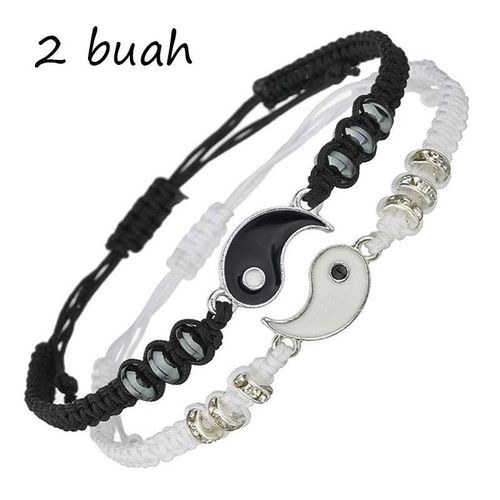 Ensemble de 2 Bracelets Couple Yin Yang Tai Chi