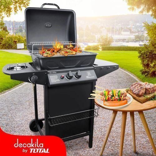 Barbecue à gaz 48.5*37.5MM, 2 brûleurs,