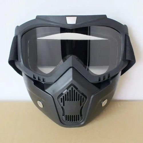 1 Lunettes anti-poussière de protection de moto noir anti-vent pour motocross, sport de plein air, cyclisme, lunettes de sécurité pour le travail, protection des yeux en plastique VB