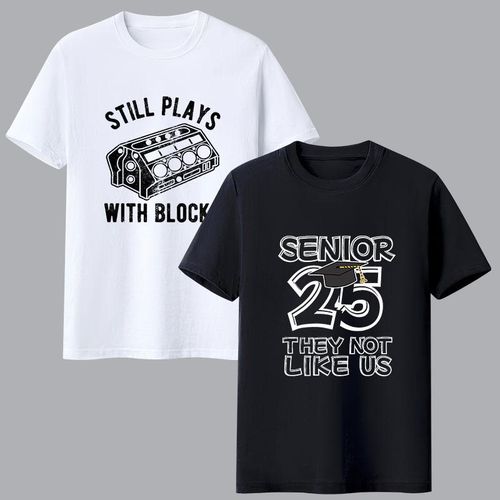 Man clothes Men's clothing - Summer - Short-sleeved T-shirt - Printed - New style 2-piece Men's T-shirts