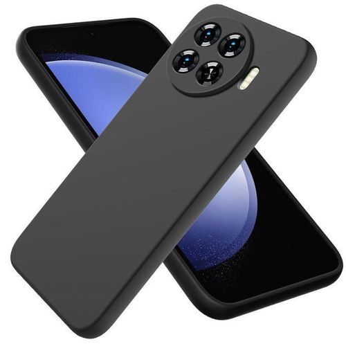 Coque En Silicone Compatible Tecno Spark 20 Pro Plus Avec 1Antichoc - Noir