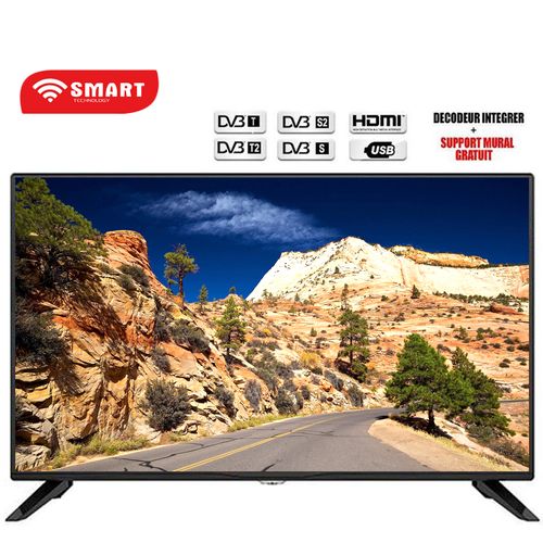 TV LED HD 32" - Régulateur & Décodeur Intégrés - Noir - Garantie 12 Mois