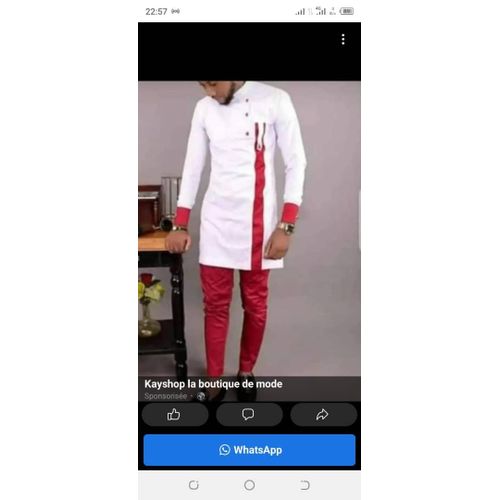 Ensemble Tunique Complet Homme