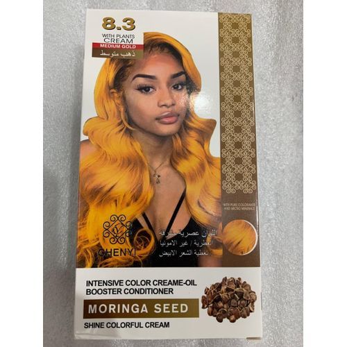 Teinture Cheveux Et Mèche Naturelle Couleur Jaune Or Tendance 80 Ml ×2