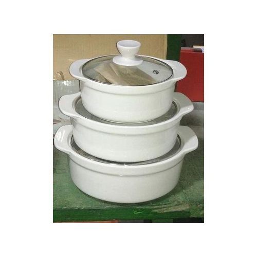 Agréable Lot De 3 Soupières à Couvercle Vitré