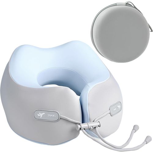 Oreiller de voyage en forme de U (Mousse à mémoire de forme) – Oreiller de voyage portable, design ergonomique