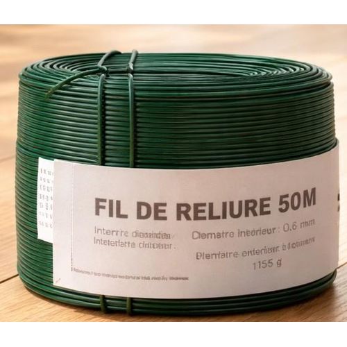Solidfe Fil d’attache en fer galvanisé, 50m, épaisseur 0.6mm Fil de reliure, Fil de fer, lien fil rugueux, fil métalliques divers usages et travaux. Acier renforcée, durable. Importé de France