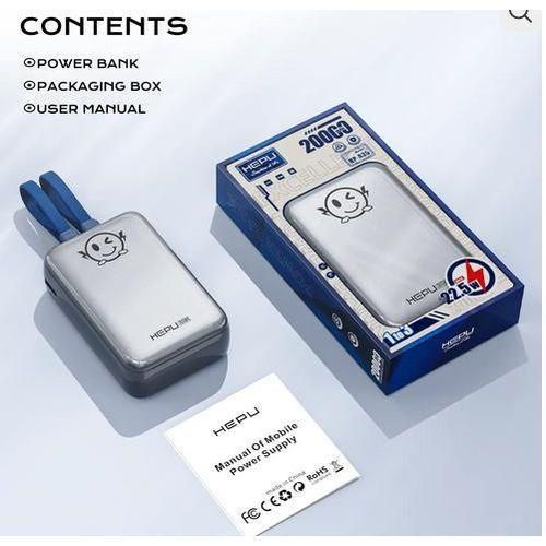 Power Bank- Gris 20000 mAH