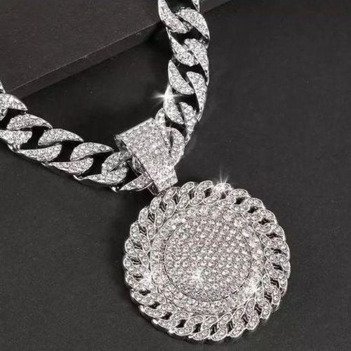Chic Bijoux Colliers Cubaine Strass Or Chaîne Luxueuse Bling