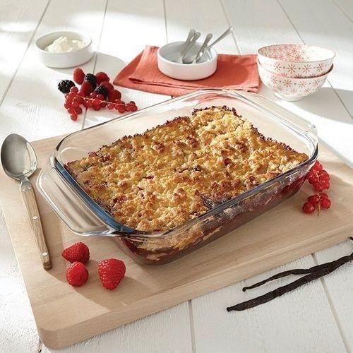 Plat à Four Rectangulaire en Verre Borosilicate Haute Résistance – Moule à Gratin, Lasagnes, Rôtis et Crumbles – Plat de Cuisson Transparent Ultra-Robuste avec Poignées Intégrées – Compatible Four, Micro-ondes et Lave-Vaisselle