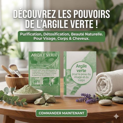 Argile Verte 100% Naturelle – Purification & Beauté
