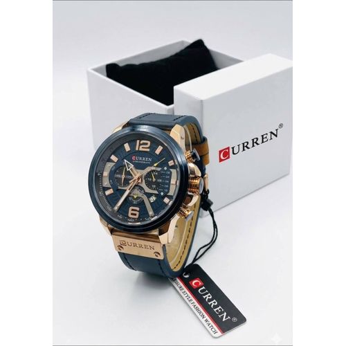 Curren Bracelet De Montre Pour Homme, Date, Affaires, Sous-cadran à Six Aiguilles -
