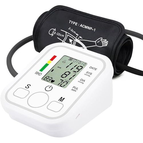 Tensiomètre, Moniteur de Santé de la Tension Artérielle, Moniteur de Fréquence Cardiaque Bras Poignet