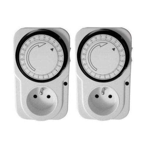 Lot De Deux 2 Prises Programmables Avec Minuterie