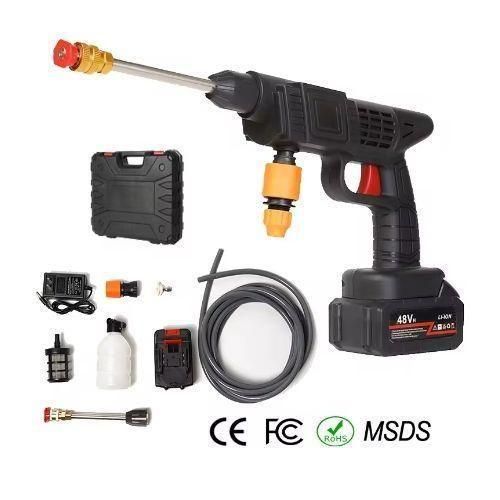 Ensemble de pistolet à eau pour lavage de voiture/jardin avec buse 48v 6000mah