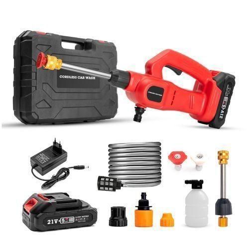Nettoyeur Haute Pression Sans Fil 21V – Lave-Voiture Portable – Batterie Rechargeable – Usage Domestique