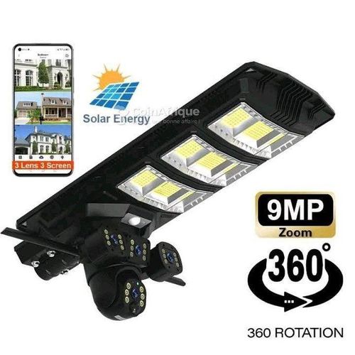 Caméra énergie solaire avec lampadaire