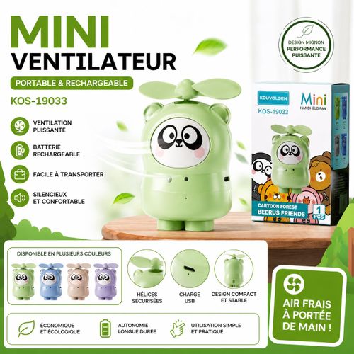 Mini Ventilateur Portable Rechargeable USB – Silencieux & Compact