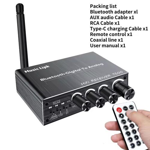 Bluetooth 60 rcepteur audio convertisseur numrique numrique 35mm AUX RCA coaxial USB cl USB karaok stro adaptateur sans fil