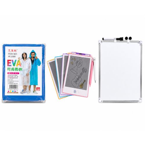 Kit Élève 3 Pièces – Imperméable, Ardoise LCD et Tableau Blanc