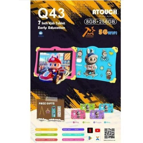 Tablette incassable pour enfants 256GB 8 Go de RAM pour garcon