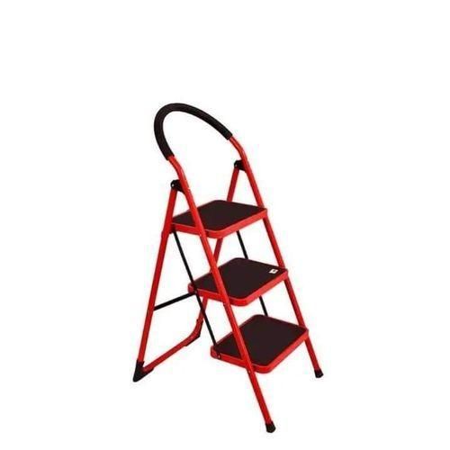 Escabeaux pliable de 3 marches Rouge et Noir