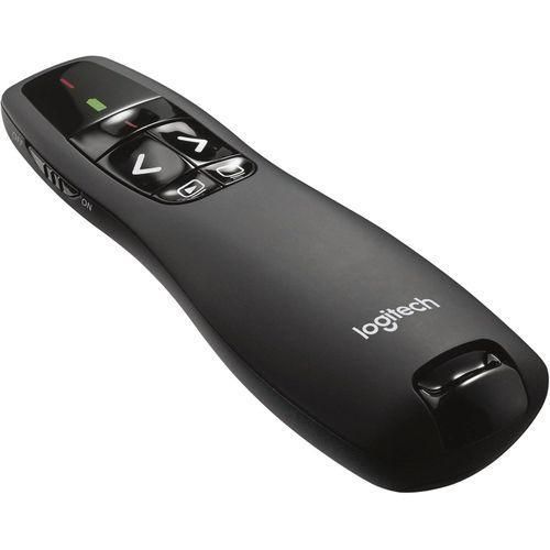 Logitech R400 Télécommande de Présentation sans Fil, 2,4 GHz/Récepteur USB, Pointeur Laser Rouge, Portée de 15 Mètres, 6 Boutons, Commande Intuitive de...