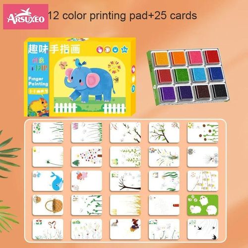 Jeu d'empreintes digitales pour enfants, jouets de graffiti DIY pour jardin d'enfants, jouets créatifs de dessin pour l'éducation précoce