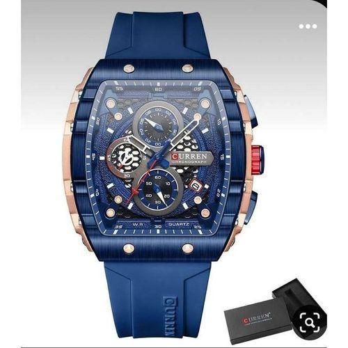 Montre homme très clas bleu silicone