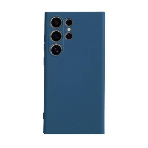 Coque En Silicone Compatible Pour Samsung Galaxy S24 Ultra - Bleu